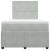 Pat box spring cu saltea, gri deschis, 120x190 cm, catifea GartenMobel Dekor
