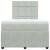 Pat box spring cu saltea, gri deschis, 120x190 cm, catifea GartenMobel Dekor
