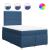 Pat box spring cu saltea, albastru, 120x190 cm, material textil GartenMobel Dekor