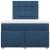 Pat box spring cu saltea, albastru, 120x190 cm, material textil GartenMobel Dekor