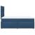 Pat box spring cu saltea, albastru, 120x190 cm, material textil GartenMobel Dekor