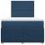 Pat box spring cu saltea, albastru, 120x190 cm, material textil GartenMobel Dekor