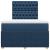 Pat box spring cu saltea, albastru, 120x190 cm, material textil GartenMobel Dekor