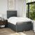 Pat box spring cu saltea, gri închis, 120x190 cm, textil GartenMobel Dekor