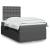 Pat box spring cu saltea, gri închis, 120x190 cm, textil GartenMobel Dekor