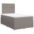 Pat box spring cu saltea, taupe, 120x190 cm material textil GartenMobel Dekor