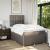 Pat box spring cu saltea, taupe, 120x190 cm material textil GartenMobel Dekor