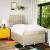 Pat continental cu saltea, crem, 120x190 cm, textil GartenMobel Dekor