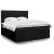 Pat box spring cu saltea, negru, 200x200 cm, textil GartenMobel Dekor