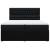 Pat box spring cu saltea, negru, 200x200 cm, textil GartenMobel Dekor