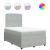 Pat box spring cu saltea, gri deschis, 120x190 cm, catifea GartenMobel Dekor