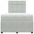 Pat box spring cu saltea, gri deschis, 120x190 cm, catifea GartenMobel Dekor