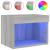 Noptiere cu lumini LED montate pe perete, 2 buc., gri sonoma GartenMobel Dekor