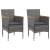 Set mobilier de grădină, 3 piese, gri, poliratan și sticlă GartenMobel Dekor