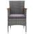 Set mobilier de grădină, 3 piese, gri, poliratan și sticlă GartenMobel Dekor