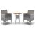 Set mobilier de grădină, 3 piese, gri, poliratan GartenMobel Dekor