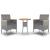 Set mobilier de grădină, 3 piese, gri, poliratan GartenMobel Dekor