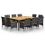 Set mobilier de grădină, 11 piese, gri, poliratan GartenMobel Dekor