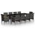 Set mobilier de grădină, 11 piese, gri, poliratan GartenMobel Dekor