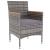 Set mobilier de grădină, 3 piese, gri, poliratan GartenMobel Dekor