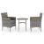 Set mobilier de grădină, 3 piese, gri, poliratan GartenMobel Dekor