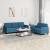 Set canapea 2 piese, albastru, catifea GartenMobel Dekor