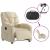 Fotoliu rabatabil electric, crem, material textil GartenMobel Dekor