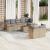 Set canapele de grădină cu perne, 10 piese, bej, poliratan GartenMobel Dekor