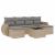 Set canapele de grădină, 7 piese, cu perne, bej, poliratan GartenMobel Dekor