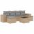 Set canapele de grădină, 7 piese, cu perne, bej, poliratan GartenMobel Dekor