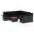 Set mobilier de grădină cu perne, 9 piese, negru, poliratan GartenMobel Dekor