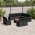 Set canapele de grădină, 12 piese, cu perne, negru, poliratan GartenMobel Dekor