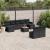 Set canapele de grădină cu perne, 10 piese, negru, poliratan GartenMobel Dekor