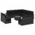 Set canapele de grădină, 12 piese, cu perne, negru, poliratan GartenMobel Dekor