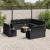 Set canapele de grădină, 12 piese, cu perne, negru, poliratan GartenMobel Dekor
