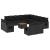 Set mobilier de grădină cu perne, 14 piese, negru, poliratan GartenMobel Dekor