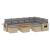 Set canapele de grădină, 10 piese, cu perne, bej, poliratan GartenMobel Dekor