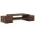 Suport monitor cu depozitare, stejar maro, 70x27x15cm, lemn GartenMobel Dekor