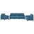 Set de canapele, 3 piese, albastru, catifea GartenMobel Dekor