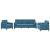 Set de canapele cu perne, 3 piese, albastru, catifea GartenMobel Dekor