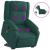 Fotoliu electric masaj rabatabil / ridicare verde închis textil GartenMobel Dekor