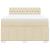 Pat continental cu saltea, crem, 140x200 cm, material textil GartenMobel Dekor