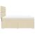 Pat continental cu saltea, crem, 140x200 cm, material textil GartenMobel Dekor