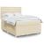 Pat continental cu saltea, crem, 140x200 cm, material textil GartenMobel Dekor