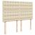 Pat continental cu saltea, crem, 140x200 cm, material textil GartenMobel Dekor