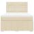 Pat continental cu saltea, crem, 140x200 cm, material textil GartenMobel Dekor