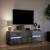 Dulap TV cu LED, gri beton, 140x34x50 cm, lemn prelucrat GartenMobel Dekor