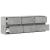 Dulap TV cu LED, gri beton, 140x34x50 cm, lemn prelucrat GartenMobel Dekor