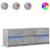 Dulap TV cu LED, gri beton, 140x34x50 cm, lemn prelucrat GartenMobel Dekor