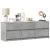 Dulap TV cu LED, gri beton, 140x34x50 cm, lemn prelucrat GartenMobel Dekor